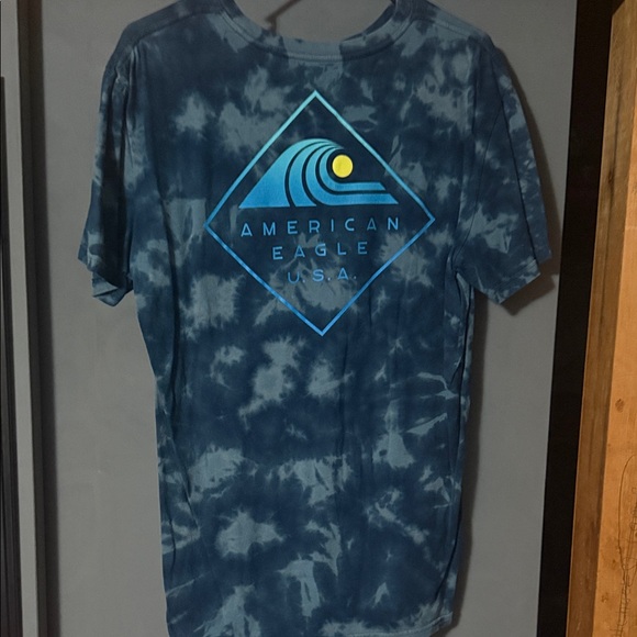 American Eagle Outfitters Navy Tie-Dye Tee - Picture 2 of 3